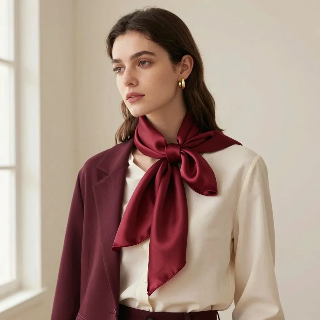 Ruby Silk Scarf