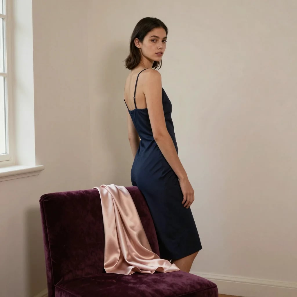 Navy Slip Dress