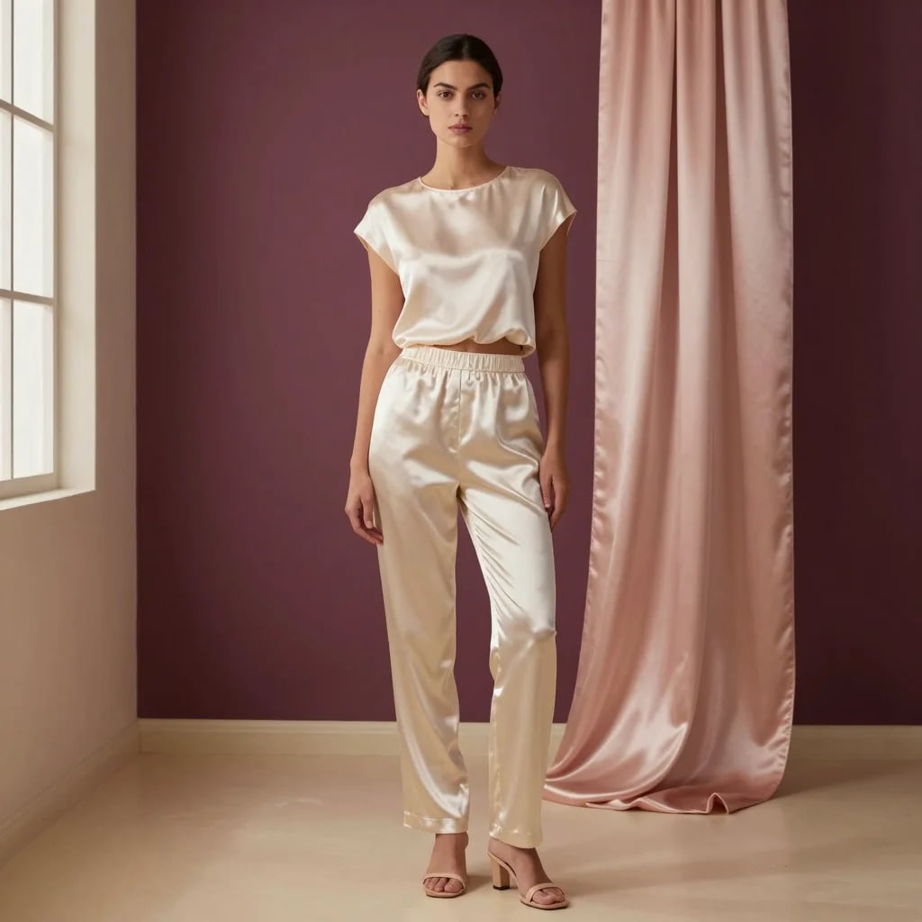Ivory Satin Co-ord