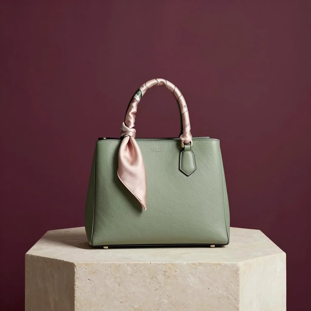 Sage Scarf & Bag