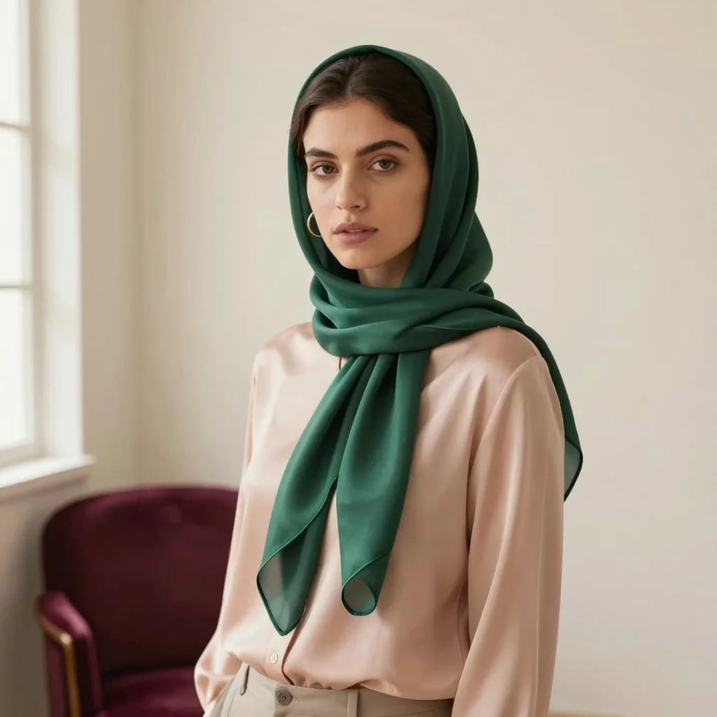 Forest Green Head Scarf