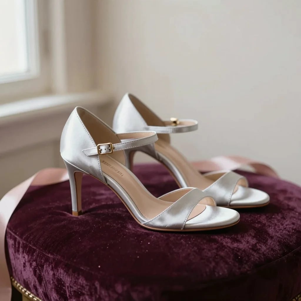 Silver Satin Straps