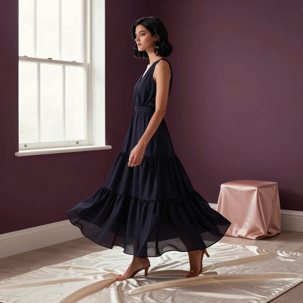 Midnight Tiered Dress